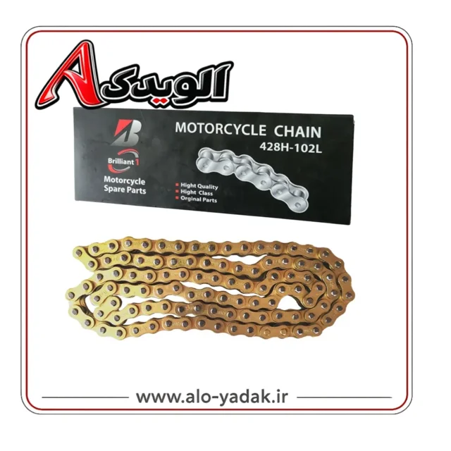 زنجیرضخیم طلایی موتورسیکلت هوندا مدل102-428H